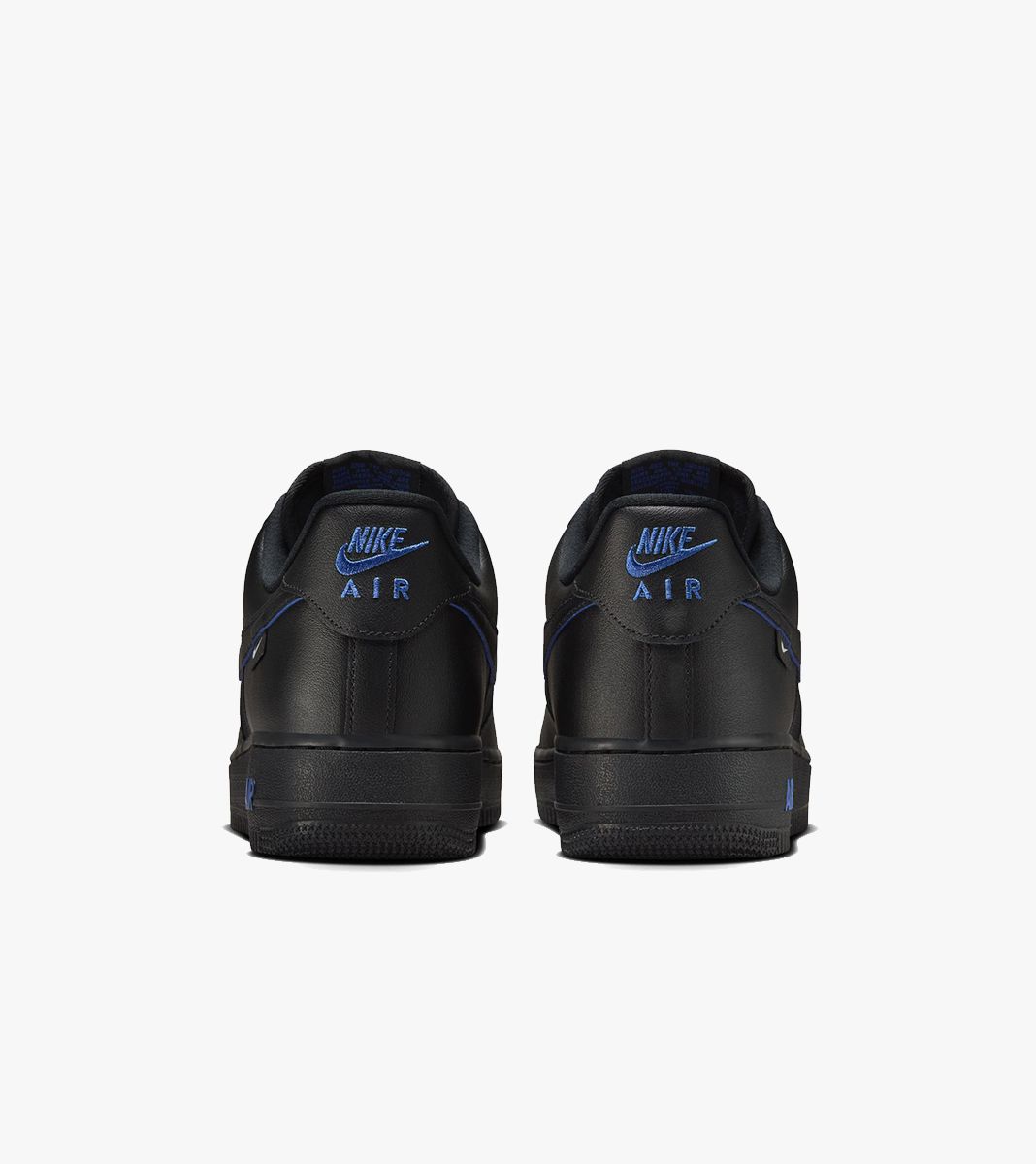 Air force 1 mens black and blue best sale