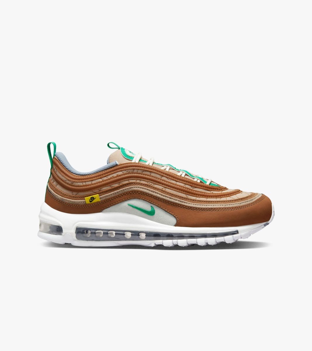 Nike air max 97 green white orange sale