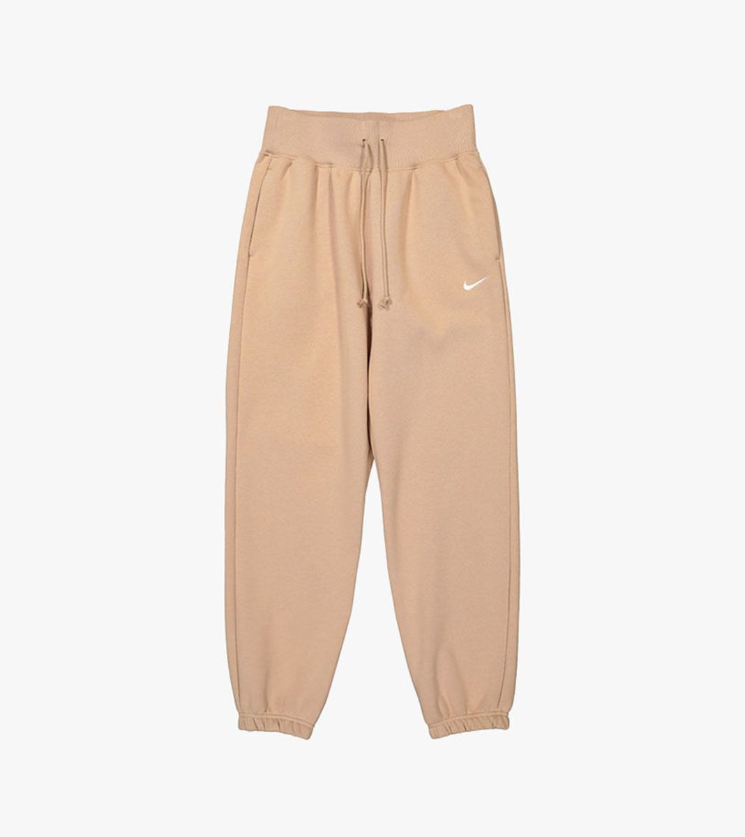 Nike Sportswear W NSW PHNX FLC HR PANT STD - Pantalon de survêtement - pale  vanilla/black/beige 