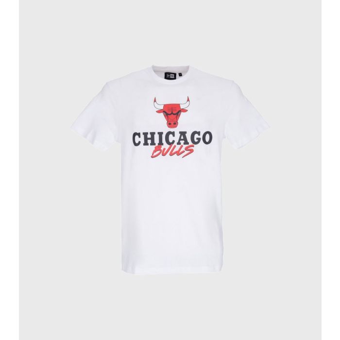 Chicago Bulls NBA Script White T-Shirt