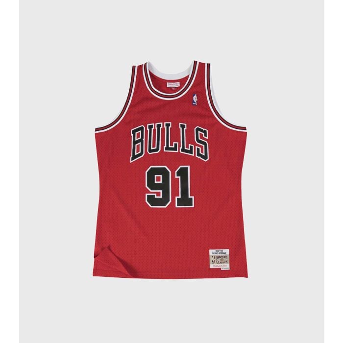 Chicago Bulls NBA Adidas Dennis Rodman White Jersey