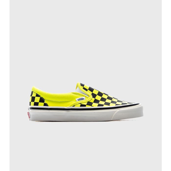 neon yellow checkered vans