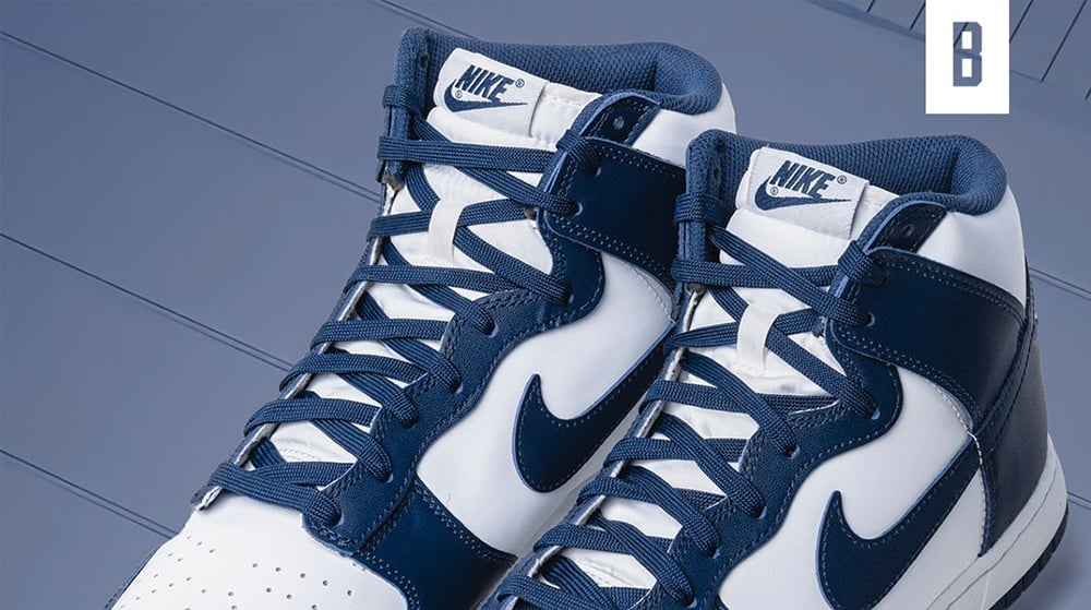 Dunk high blue outlet and white