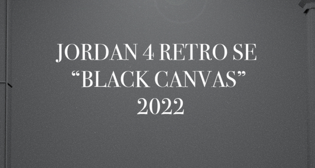 Jordan 4 Retro SE Black Canvas